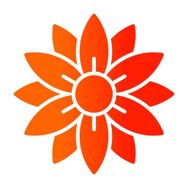 Çiçek vektörü düz simgesi