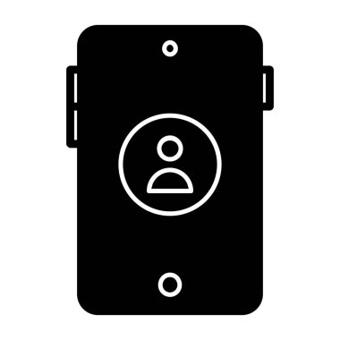 Smartphone kullanıcı simgesi vektör çizim tasarım ile