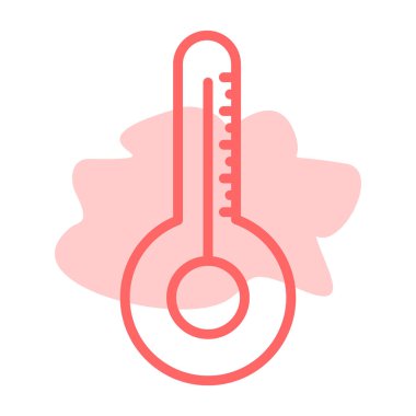 Termometre simgesi. Vektör illüstrasyonu