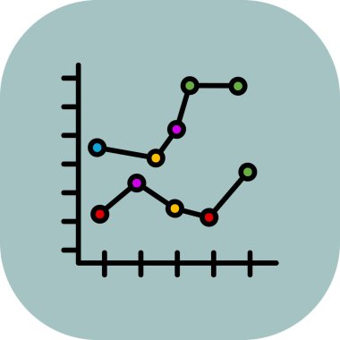 Bir grafik simgesinin vektör illüstrasyonu