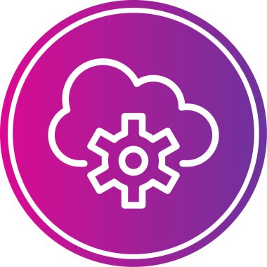 Bulut simgesinin vektör illüstrasyonu