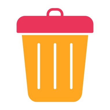 Çöp kutusu simgesi vektör illüstrasyonu