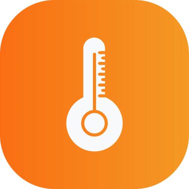 Soyut grupta izole edilmiş termometre simgesi