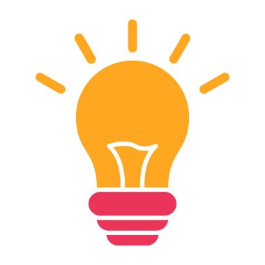 Ampul fikri izole edilmiş vektör simgesi tasarımı