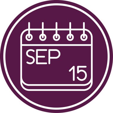 Takvim simgesinin vektör illüstrasyonu