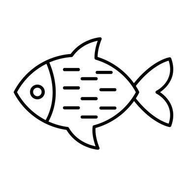 Balık. Web simgesi basit illüstrasyon
