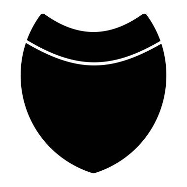 Kalkan simgesi, basit vektör illüstrasyonu