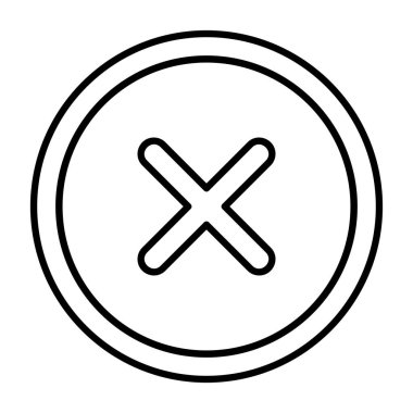 vektör ince çizgi simgesini iptal et