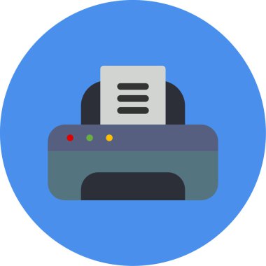 Yazıcı. Web simgesi basit illüstrasyon