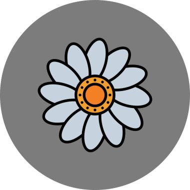 çiçek simgesi vektör illüstrasyonu