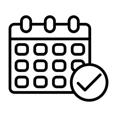 vektör Takvimi Simgesi illüstrasyonu
