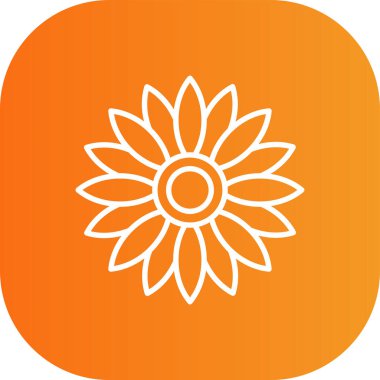 beautiful flower vector glyph icon