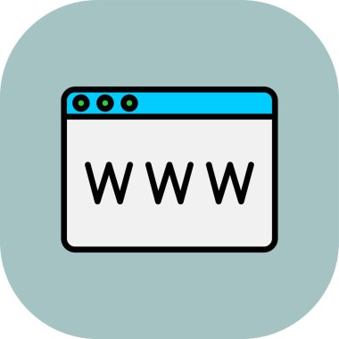 tarayıcı simgesi vektör illüstrasyonu