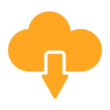 Bulut hesaplama simgesi, bulut vektörü illüstrasyonunun düz tasarımı