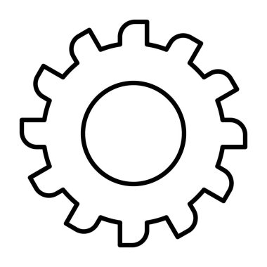 dişli simgesi, vektör çizimi