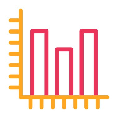 bar grafik vektör simgesi. biçim düz simge, pembe renk, yuvarlak açılar, beyaz arkaplan