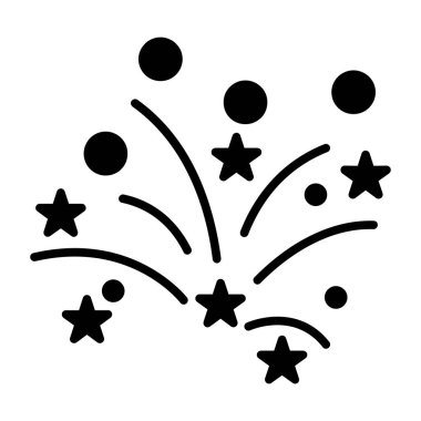 Havai fişekler. Web simgesi basit tasarım