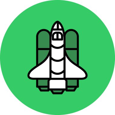 Moda biçimi izole edilmiş arkaplanda roket simgesi