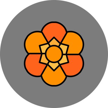 çiçek simgesi vektör illüstrasyonu