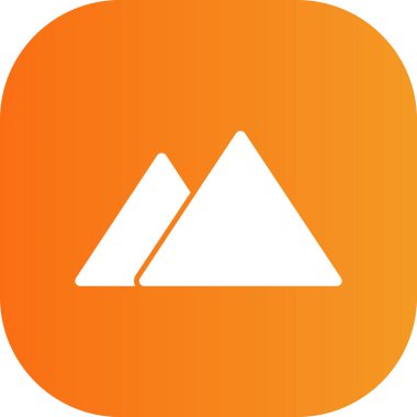 Bir dağın bir simgesinin vektör illüstrasyonu