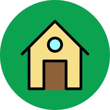 Ev simgesinin vektör illüstrasyonu