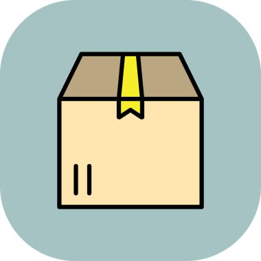 kutu vektör renk simgesi