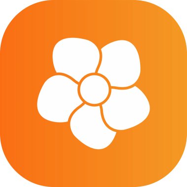 Moda tarzında izole edilmiş çiçek simgesi