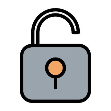 ikonun kilidini aç, vektör illüstrasyon tasarımı