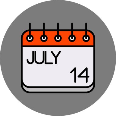 14 Temmuz, düz tasarım simgesi