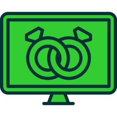 Dizüstü bilgisayar simgesi vektör çizimi