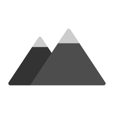 Dağlar simgesi. Vektör çizim