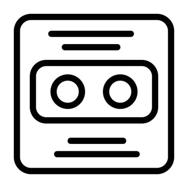 Radyo. Web simgesi basit illüstrasyon