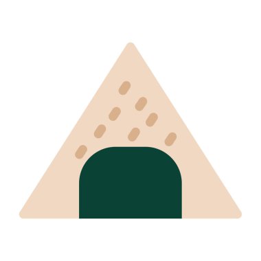 kamp vektörü düz renk simgesi