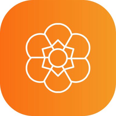 Çiçek vektör satırı simgesi