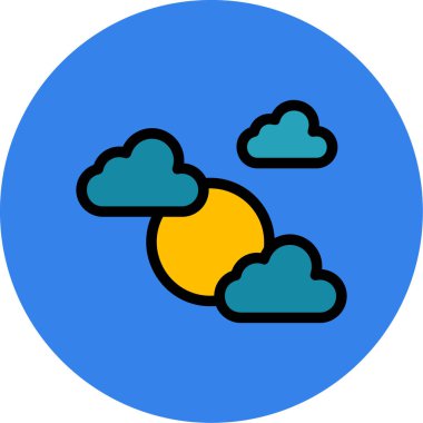 Bulut. Web simgesi basit illüstrasyon