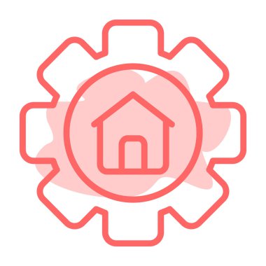 dişli simgesi vektör illüstrasyonu