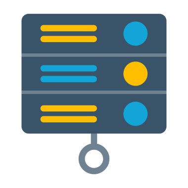 Sunucu Düz Vektör Simgesi