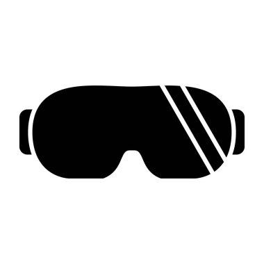 vr gözlük simge vektör illüstrasyonu