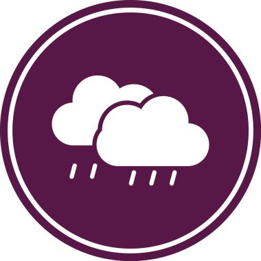 güzel bulut vektör çizgisi simgesi