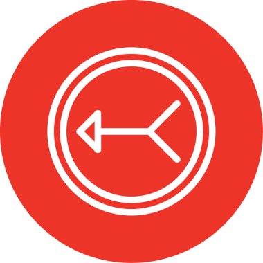 Yönlendirilmiş ok yuvarlanmış vektör simgesi