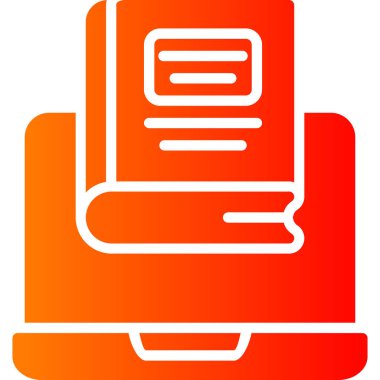 Bir kitap simgesinin vektör illüstrasyonu