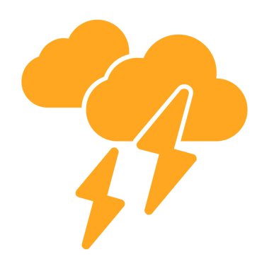 Anahat biçiminde bulut yıldırım simgesi