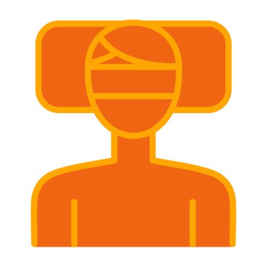 Maskeli ve koruyucu maskeli bir adam, vektör çizimi.