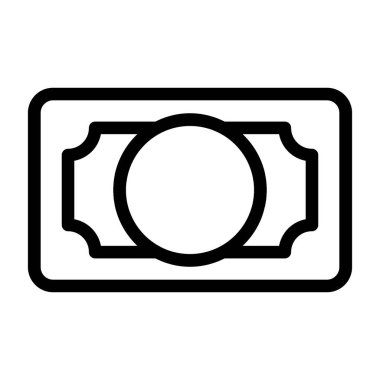 Dolar banknot simgesi, vektör illüstrasyonu