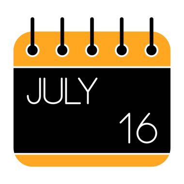 17 Haziran takvimi simgesi. düz vektör illüstrasyonu.