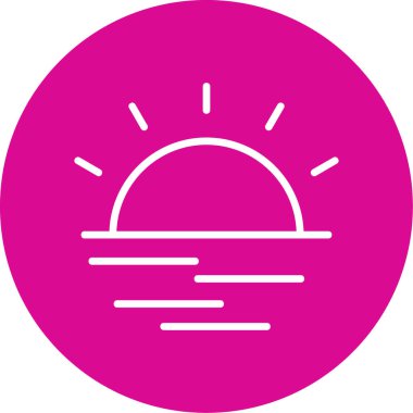 Güneş. Web simgesi basit illüstrasyon