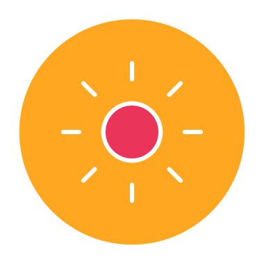 Güneş. Web simgesi basit illüstrasyon