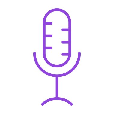 Mikrofon. Web simgesi basit illüstrasyon