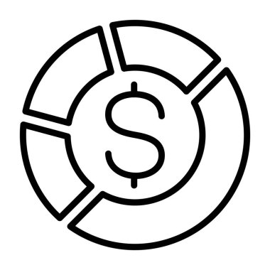 Dolar simgesi vektör illüstrasyonu