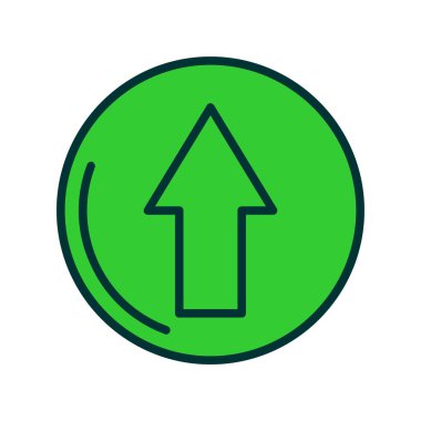 ok yukarı simge vektör illüstrasyonu